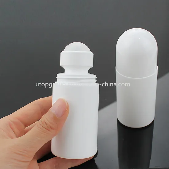 50ml PP White Empty Refillable Plastic Deodorant Stick Container 2oz 60ml Roll on Deodorant Perfume Bottle