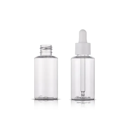 Customized Color Clear Color Modern Logo Customized Serum Bottle Beauty Bamboo 50 Ml Pet Serum Bottle