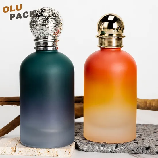 Custom Blue Orange Gradient 30ml 50ml 100ml Perfume Glass Spray Bottle