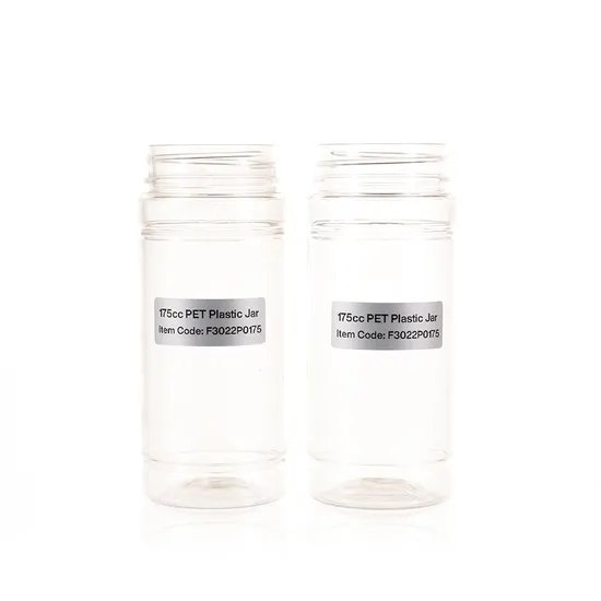 PET plastic capsule 175cc clear bottle