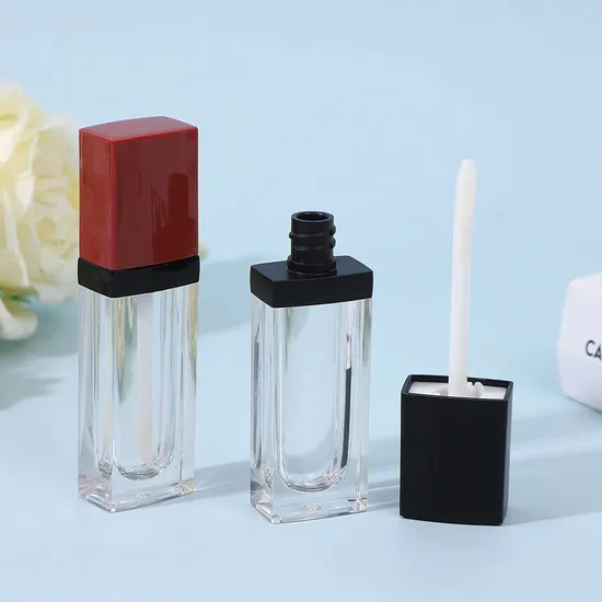 Empty Square Lip Gloss Containers Custom Clear Empty 6ml Lip Gloss Packaging Tubes