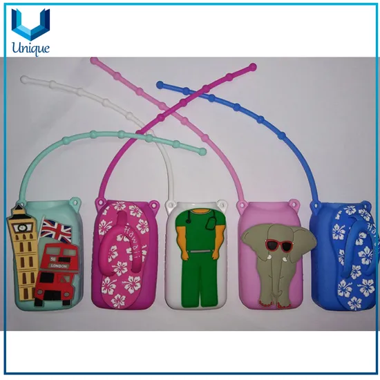 Wholesale Fashion Cute Cartoon Silicone Holder in 30ml, 50ml, Silicone Gel for Mini Portable Sanitizer/Alcohol Bottle