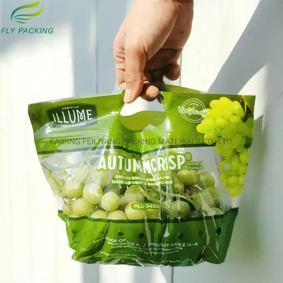 Manufacture Supply Breathable Fruit and Vegetable Grape Luxury Packaging Plastic Bags