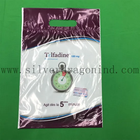 Plastic Gift Bags with Reinforced Punched Handle