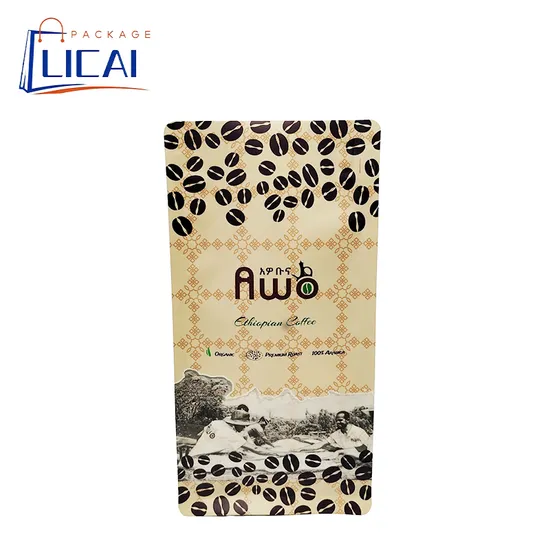 Custom Printed Food Packing Ziplock Bags Aluminum Foil Tea Bag with Valve for Coffee Myla Packaging Zip Lock Vacuum Plastic Composite Bag