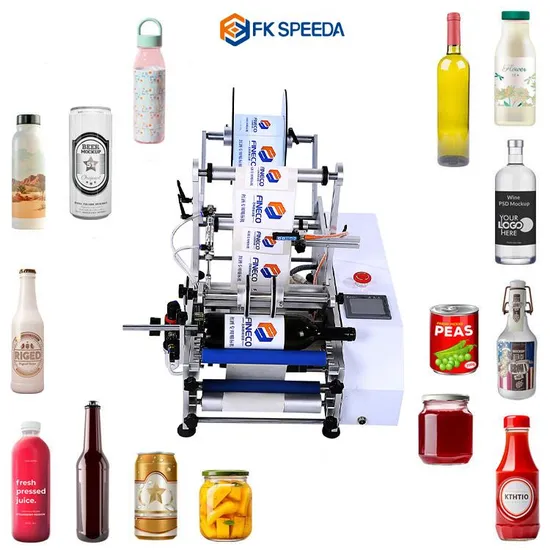 Tabletop Corner Label Applicator Vinyl Pet PP Roll to Roll Film Ticket Inspection Pasting Labeling Machine for Ball Pen Sardines