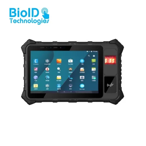 Rugged 8" Android Fingerprint Biometric Tablet with RFID Reader