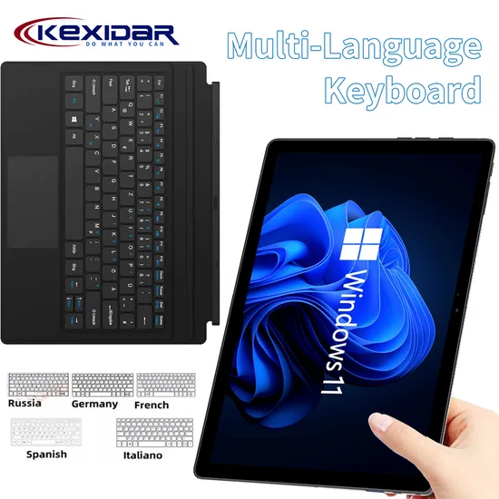 New 10.5 Inch 1920*1280 Intel Alder Lake N200 12th Gen Touch Screen 2 in 1 Laptop USB Window 11 Tablet PC with Keyboard for Education Business