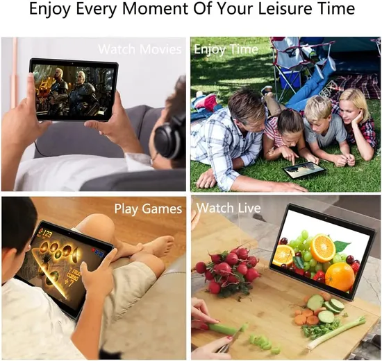 Touch10 Tablet 10 Inch - Tablet Android 13, 64GB, 512GB Expandable, Quad-Core, HD IPS Screen, Dual Camera, WiFi, Bluetooth, Stable Tablet with 6000mAh Battery
