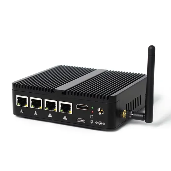 Hystou Factory Price Celeron J4125 4LAN DDR4 Computer Fanless Industrial Mini PC