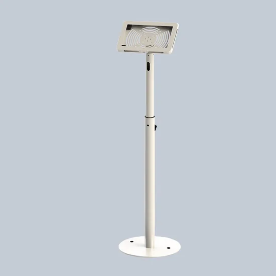 for iPad & Tablet Floor Stand with Lockable & Charging Cable (PAD 002B)