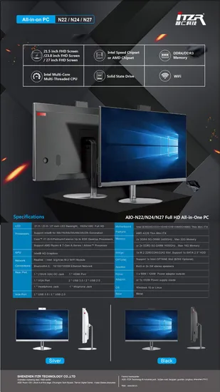 2020 OEM Factory High Quality Quad Core Core I3/I5/I7 21.5/23.6 Gaming Office All in One Computer
