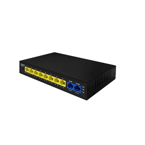 8 Ports Poe Switch 10/100Mbps 2 Gigabit Uplink