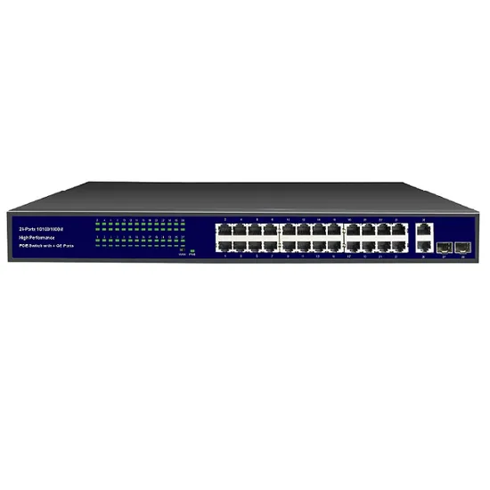 24 Port Gigabit Poe Switch 802.3af 802.3at Standard