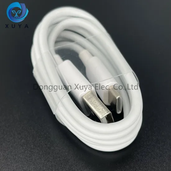 Data Cable Pd Fast Charging Custom Cables USB Type-C Phone Charger Cable White PVC 1.5m Tipo C USB Cable