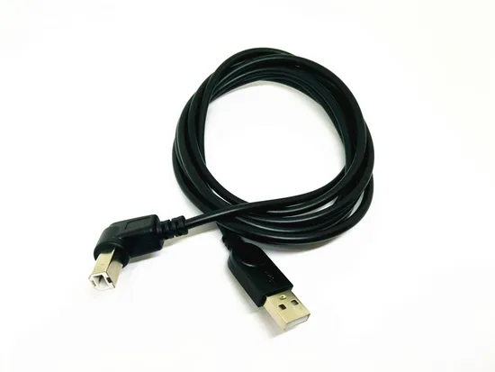 High-Speed USB 2.0 Printer Cable with Right Angle Connectors