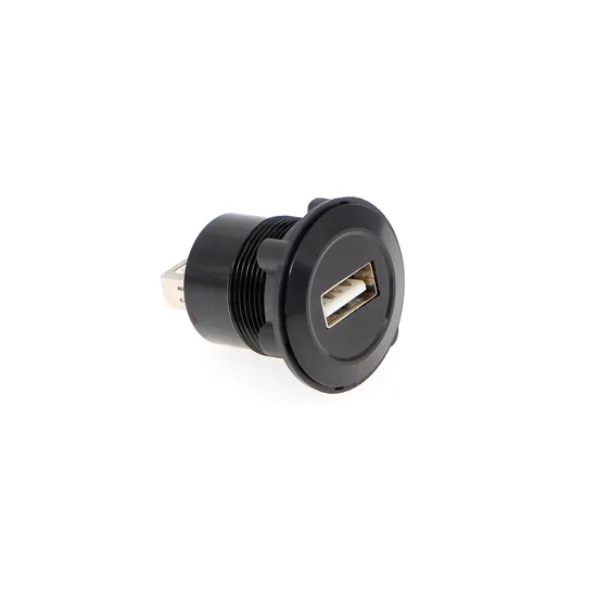 Onpow USB Panel Mount Connector USB2.0 with 22mm/Metal Female a/Back Female a