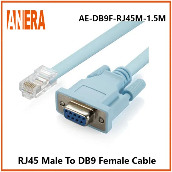 Anera Serial RS232 dB9 Female to RJ45 Male Cable Computer Data Cable