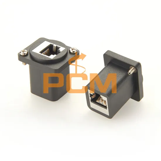 Ethercon RJ45 CAT6A Cat8 Coupler Neutrik D-Shape Cutout Keystone Inline Coupler