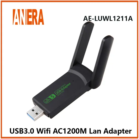 Manufacturer WiFi 5 802.11AC 1300Mbps WiFi Adapter USB 3.0 Wireless Network Adapter Dual Band WiFi Dongle for Gaming