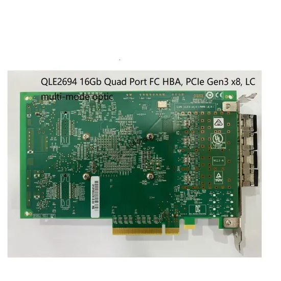 New Original Qle2694 16GB Quad Port FC Hba, Pcie Gen3 X8, LC Multi-Mode Optic