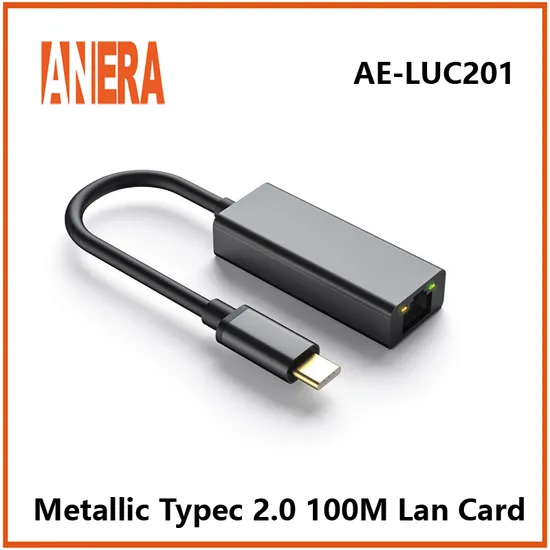 Anera Aluminum Alloy USB Typec 2.0 to Ethernet Adapter RJ45 Network Card LAN Card