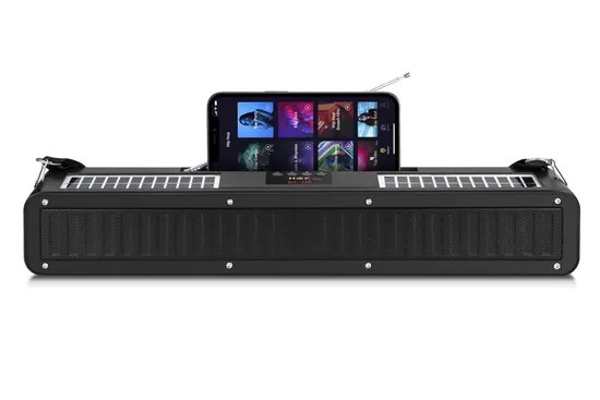 Wireless Bluetooth Speaker with Double Solar Panel Charging Stereo Sound