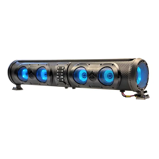 2024 New Design Sound Bar UTV Blue Tooth Audio Soundbar Stereo Speaker Radio System ATV Speakers Systems Marine Golf Cart