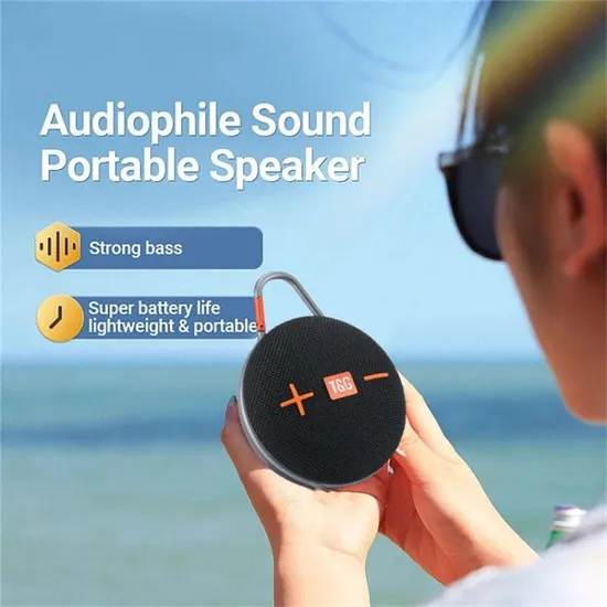 T&G Tg648 Portable Bluetooth Speaker Outdoor Tws Wireless Stereo Subwoofer with LED Flashlight - Black
