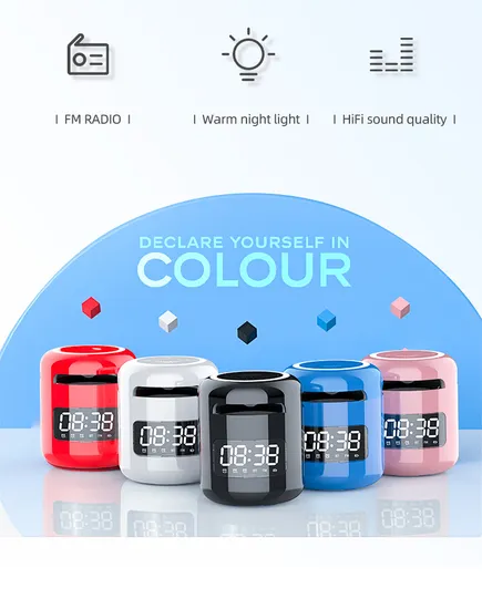 Mini Mobile Portable Warm Luminous Light Feels Comfortable and Customizable Home Desktop Bluetooth Speakers