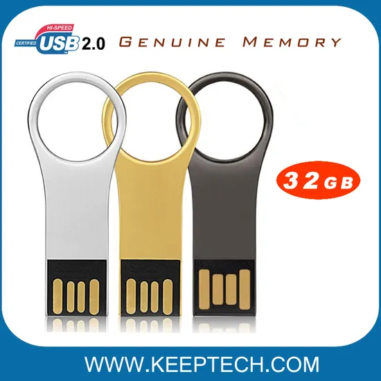 Key Ring USB 32GB Metal USB Flash Drive 32GB with Free Logo Engraving and Data Loading Metal Key USB Drive 32GB with Real Memory Capacity Top Quality