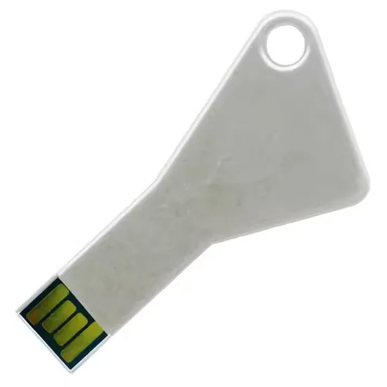 Metal USB Key Shape USB Drive 4GB with Logo Thin USB Key Promo Gifts
