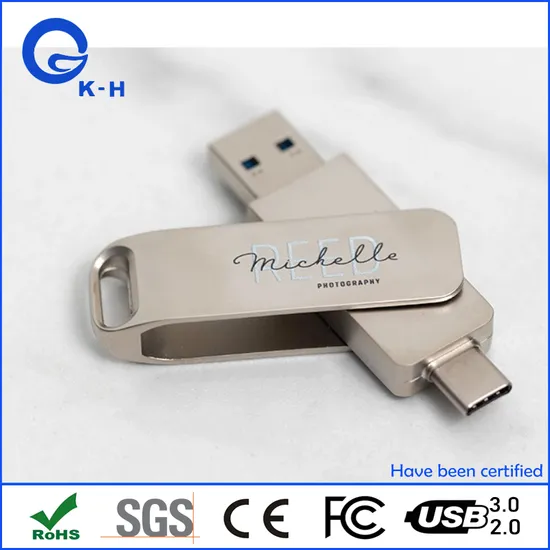 Classic Metal Type C USB Flash Memory Disk for Android and MacBook