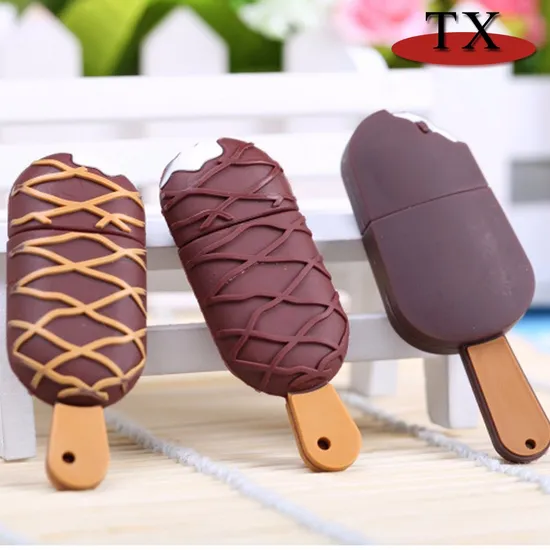 Wholesale Personality Simulated Food USB Flash Drive PVC Creative Ice Cream USB