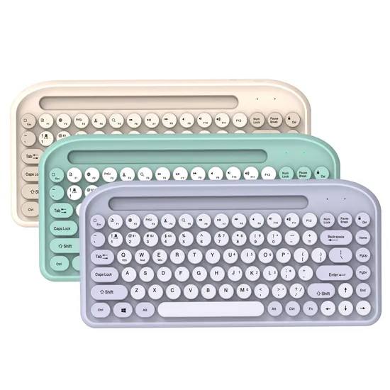 Mini Wireless Bluetooth Keyboard with Built-in Card Slot for Computer Office