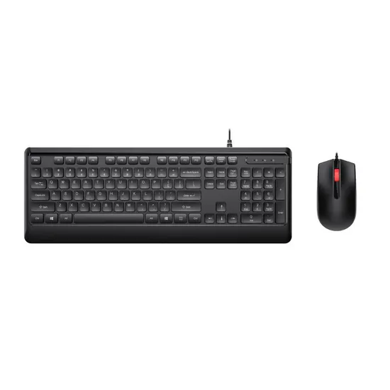 105 Keys Business Optical Computer Input Set USB Combo Corded Mouse and Keyboard
