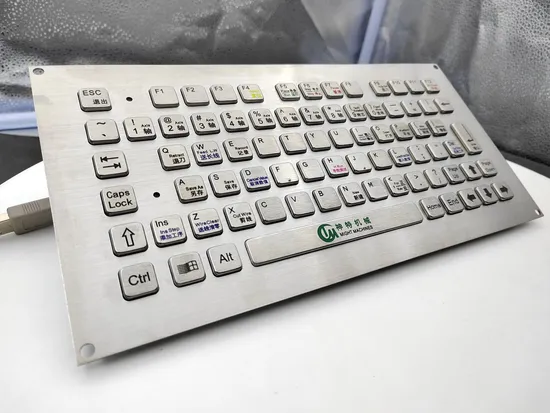 Rugged Metal Keyboard with Track Ball Touch Pad