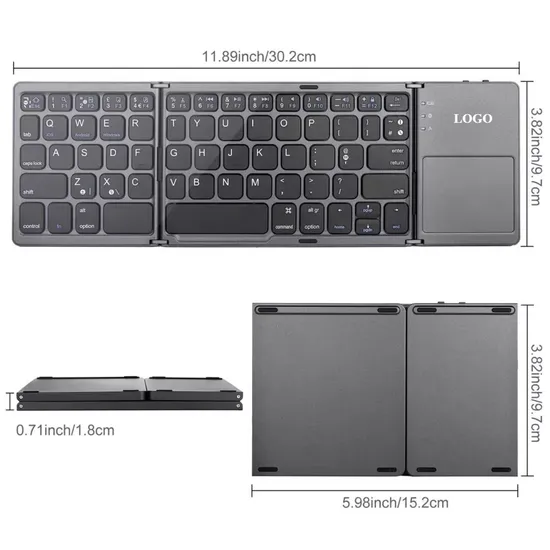 Touchpad Foldable Keyboard Folding Wireless Bluetooth Tastatur Mouse and Keyboard for Apple