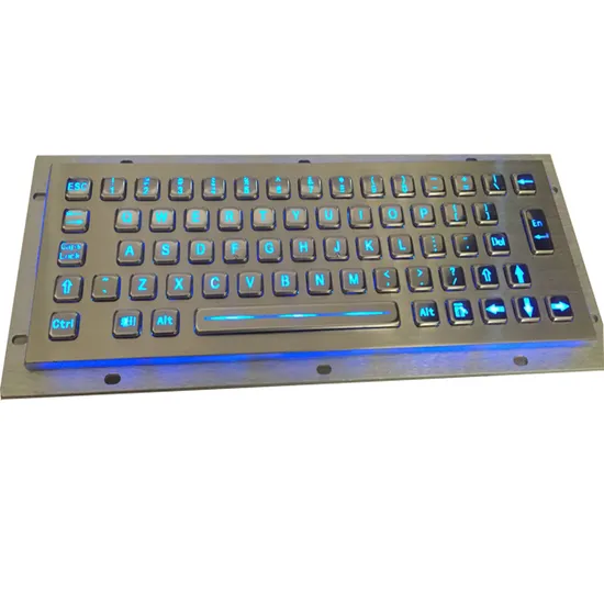 Stainless Steel ATM Durable Waterproof Metal Backlit Removavle Metal Keyboard