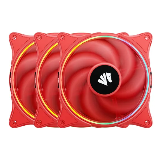Hot Sale Fs 9001 Red 3packs Computer Cooling Fan 120mm PC Case LED Argb Cooling Fans