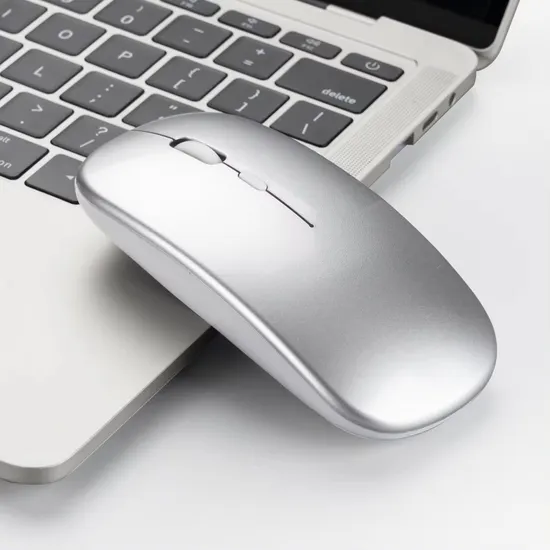 2.4GHz Rechargeable Wireless Mouse Silent Computer Office Portable Slim Optical Mouse with USB Receiver