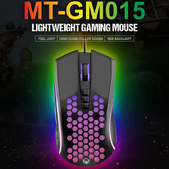 8 Key Optical RGB Wired USB PC Computer Lightweight Gaming Mouse
