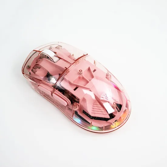 2025 New Aula Sc660 Wireless Mouse Three-Mode Transparent Mouse E-Sports Wired Bluetooth Gaming Mouse RGB Light Office Games
