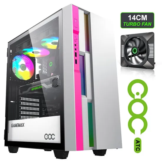 Gamemax Brufen C3, Gaming Case, ATX Tower Computer Case Gamers PC Gabinete Cases