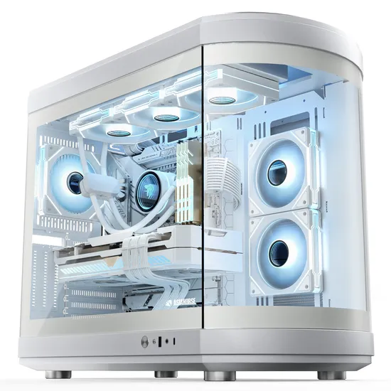 New Tower Tempered Glass Gaming Computer Case ATX/Micro-ATX PC Aluminum Alloy CPU Cabinet Desktop Computer Gaming PC Case