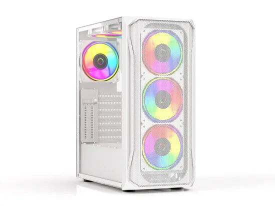 Hot White Liquid Cooler PC ATX Micro Computer Gaming Cabinet Headset Gamer System Unit Computer PC Gaming Desktop Case