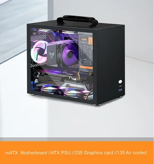 A69 Black High Quality Desktop Computer Cases Adapted to ATX Power Supplies Home Computer Matx Case