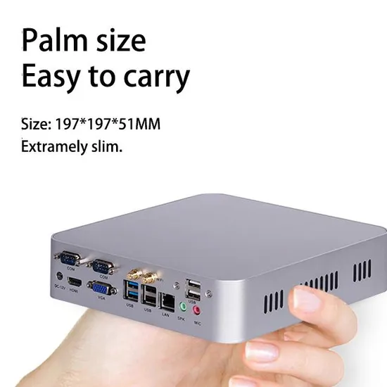 Stable Performance Intel J1900 4 Cores 8 Threads Personal Mini PC Industrial Control Host Miniature Computer