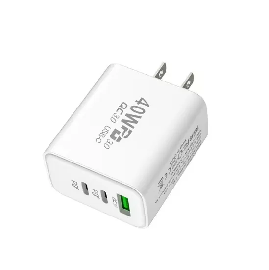 EU/Us/UK 40W Super Fast Charge USB Type-C Wall Adapter