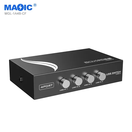 Top Rank USB Switch with 4 Ports Socket Splitter USB 2.0 Expansion Interface 4in 1out
